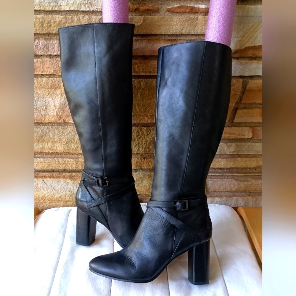 ANTONIO MELANI Black Heeled Boots_ 10